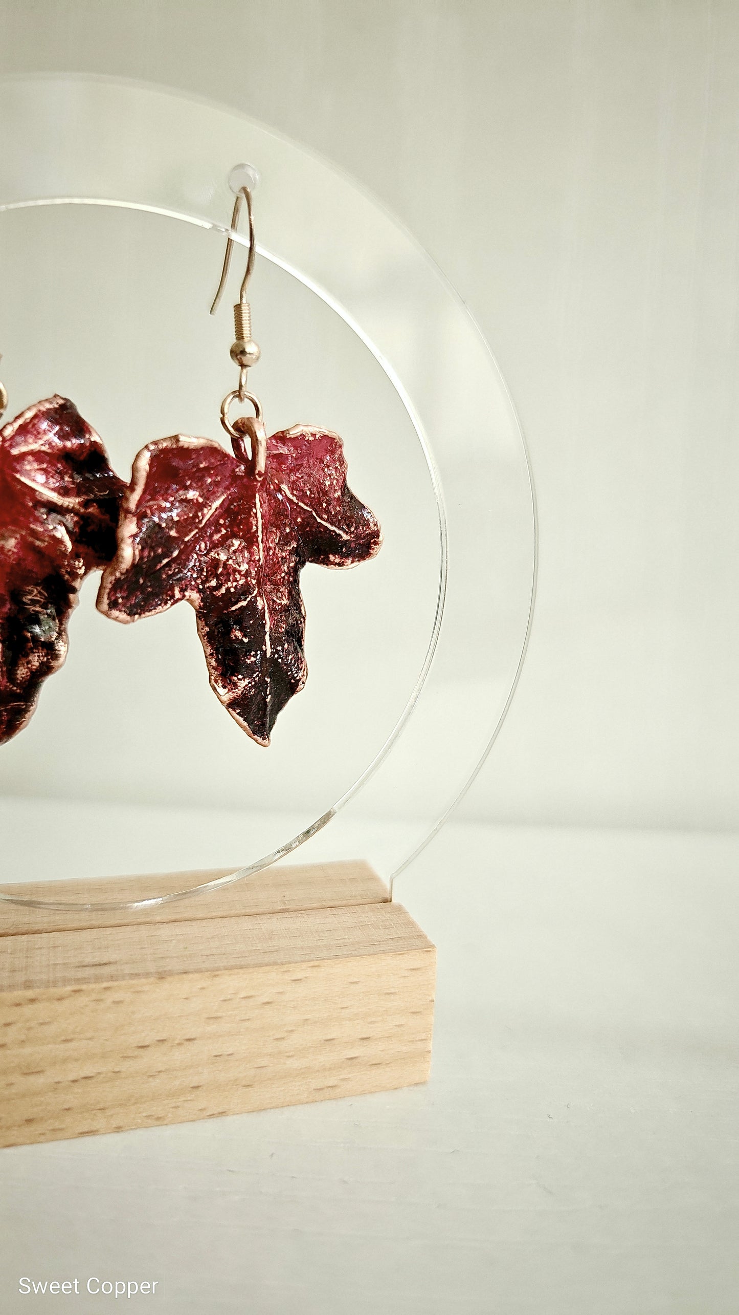 1/1 Ruby Ivy – Copper Earrings