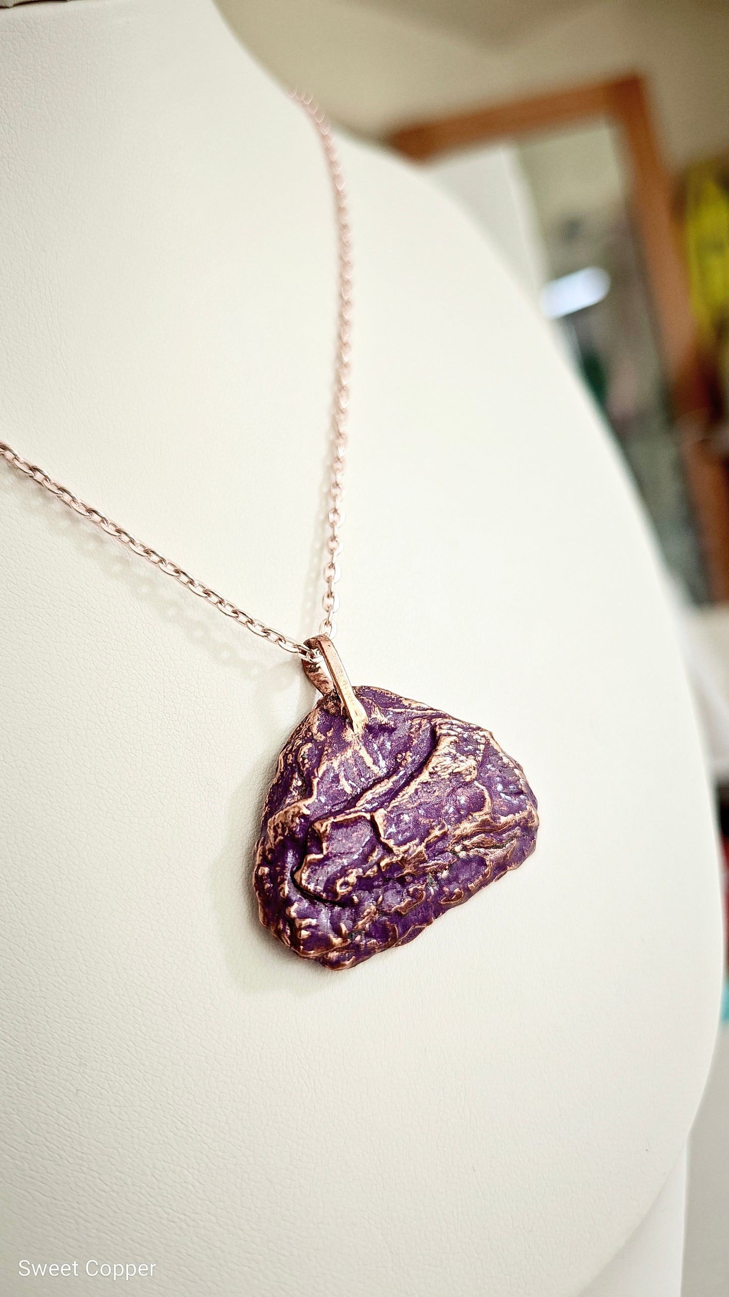 2/8 Purple Tree Bark – Copper Pendant