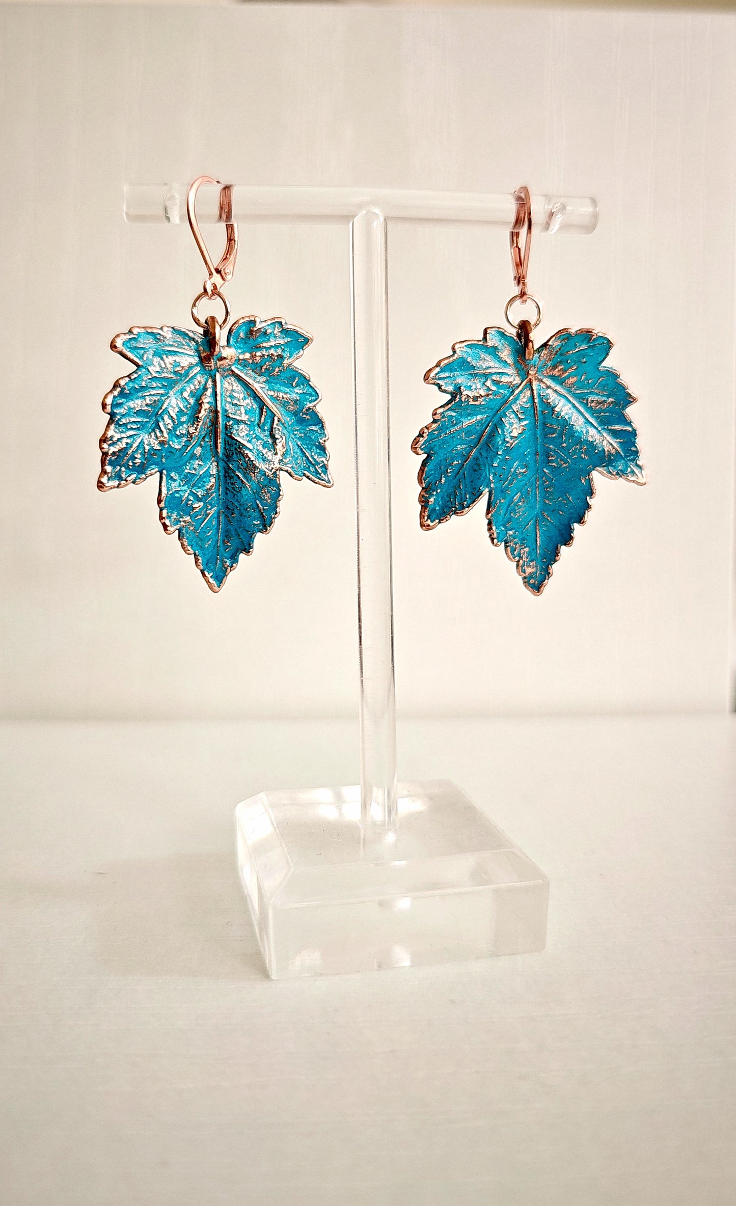 1/3 Turquoise Wild Grape – Copper Earrings