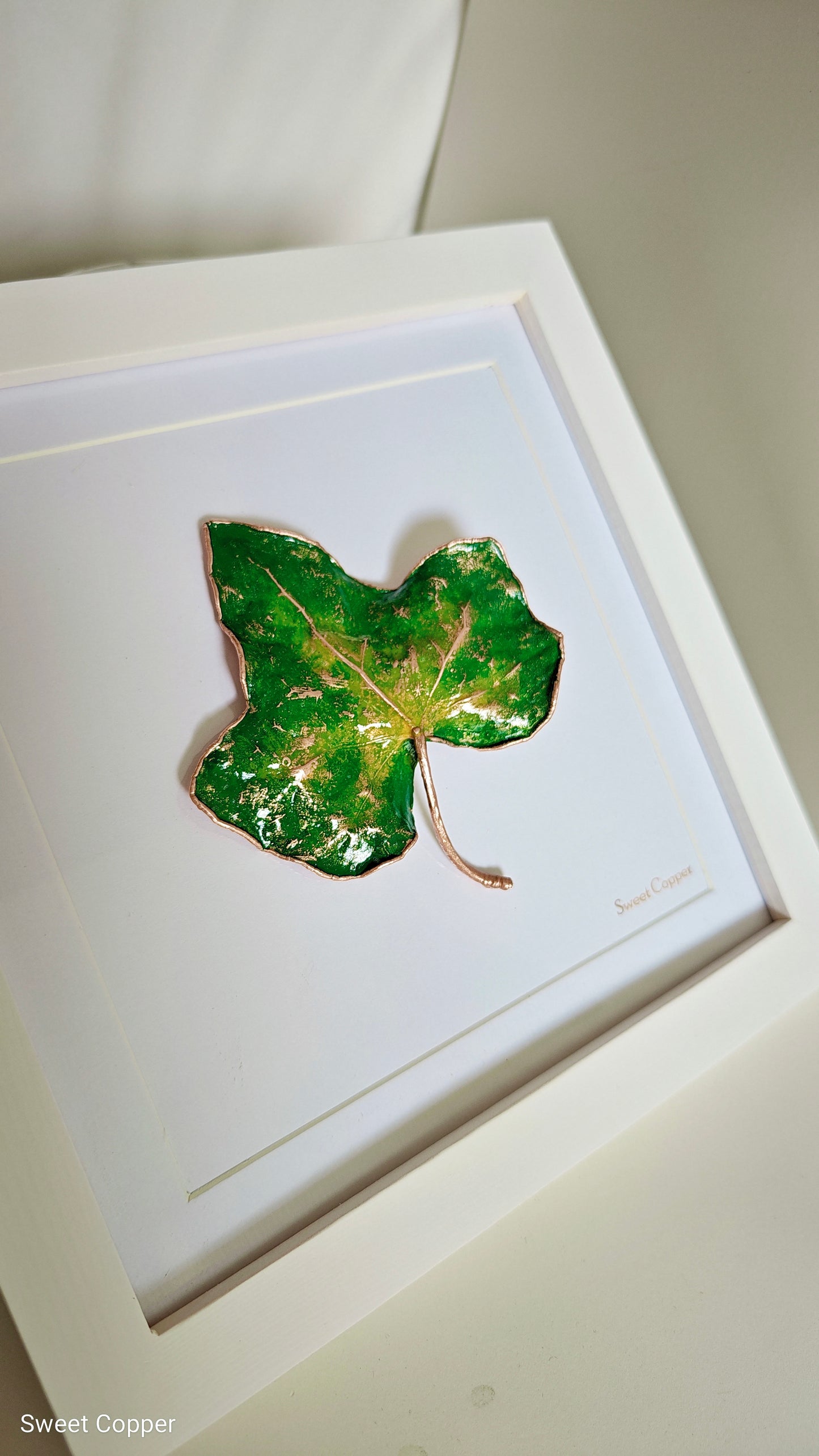 14. PIGS BACK. Flourish – Framed Copper Ivy Leaf Interior Art