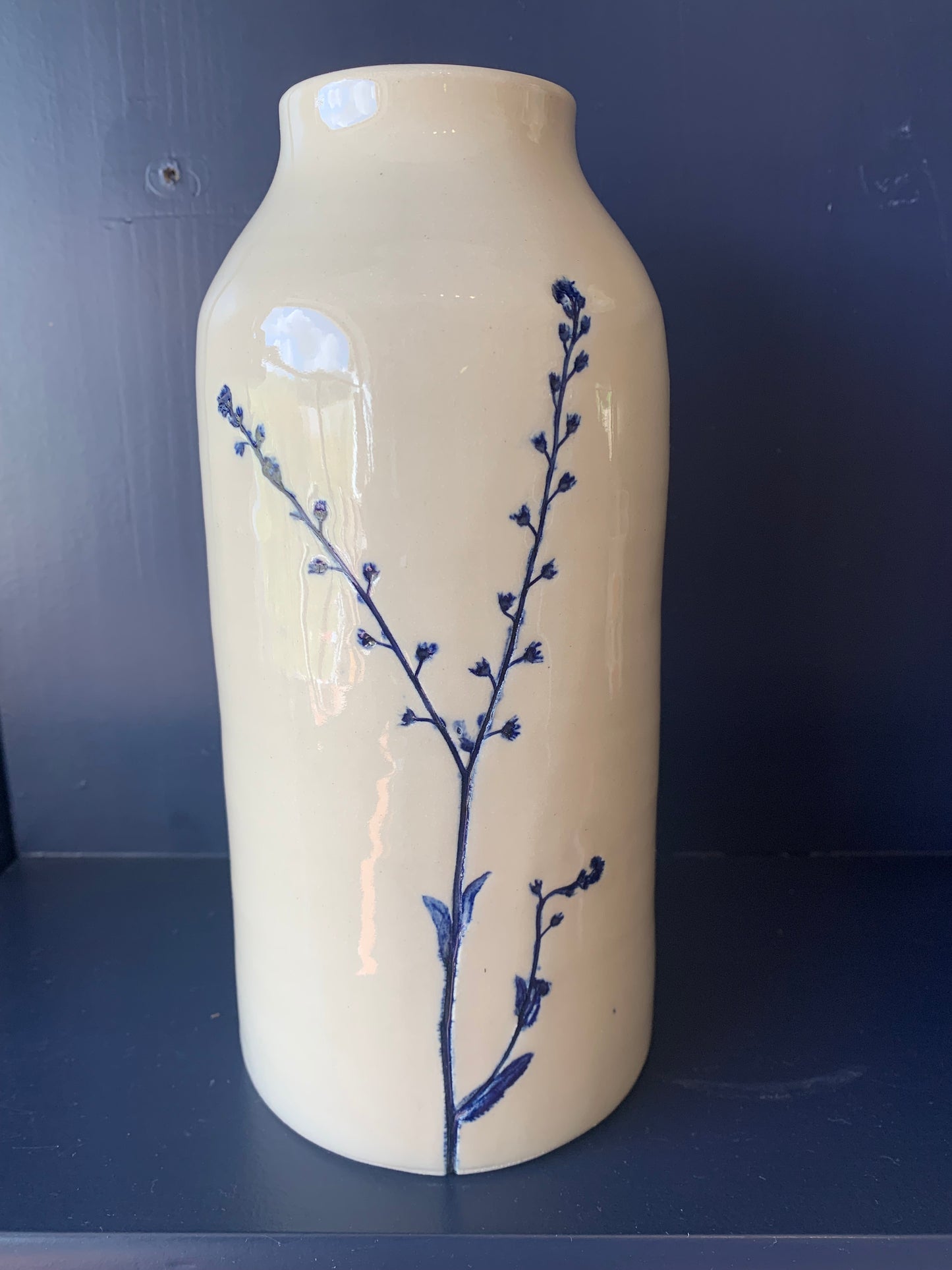 Tall botanical vase