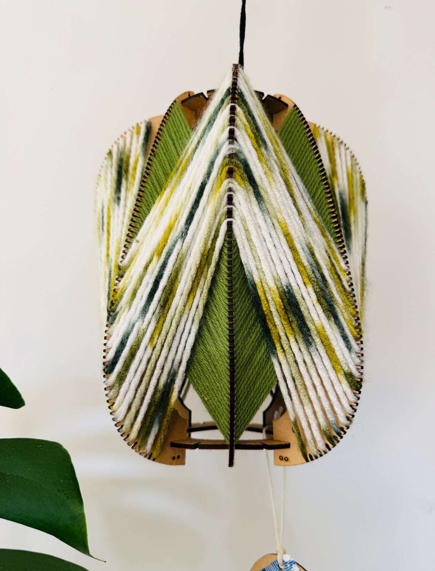 50 Shades of Green & Creamy White Lampshade