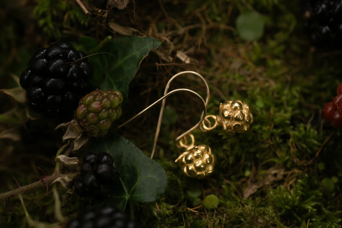 Gold Vermeil Blackberry earrings