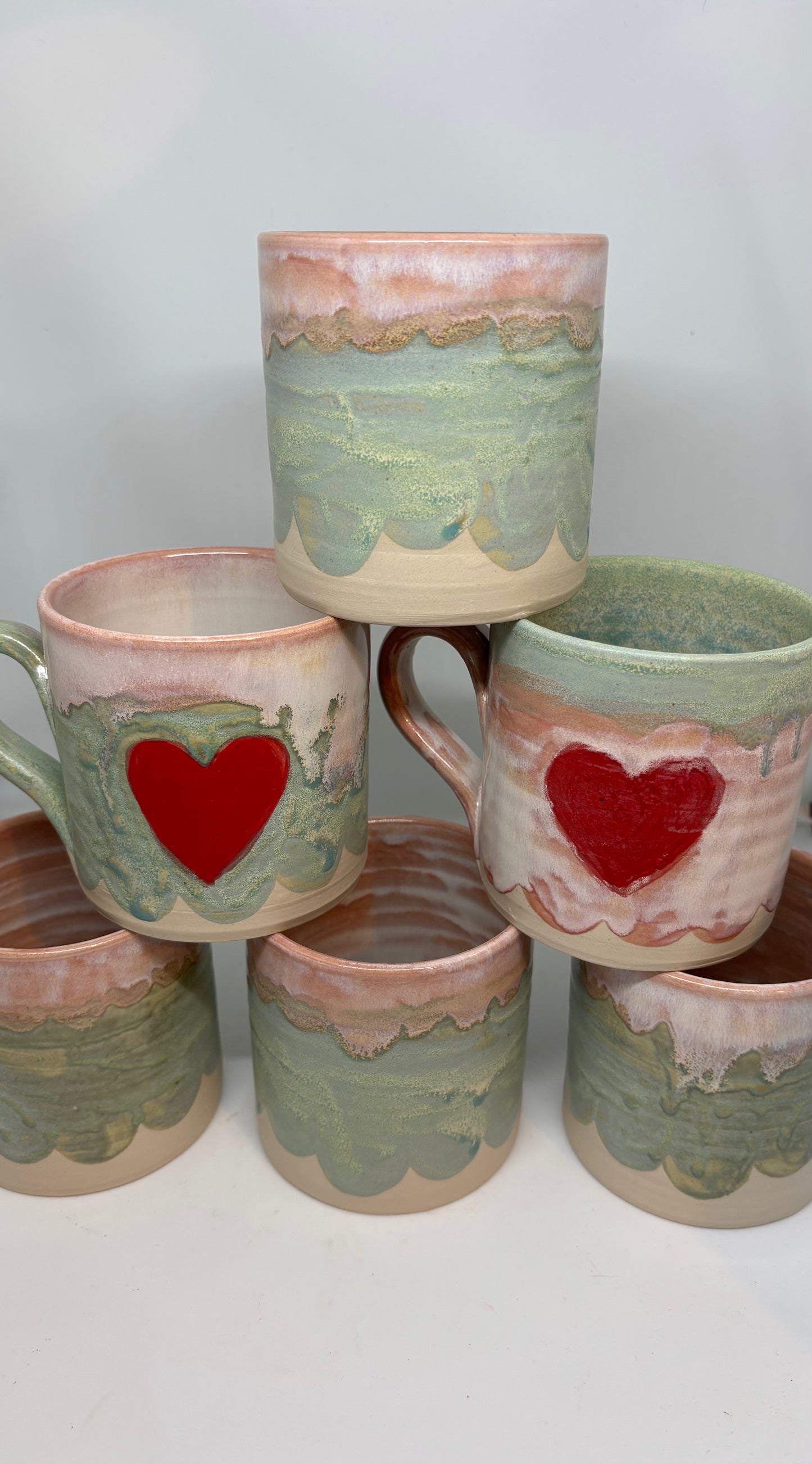 Scalloped Sunset Mugs