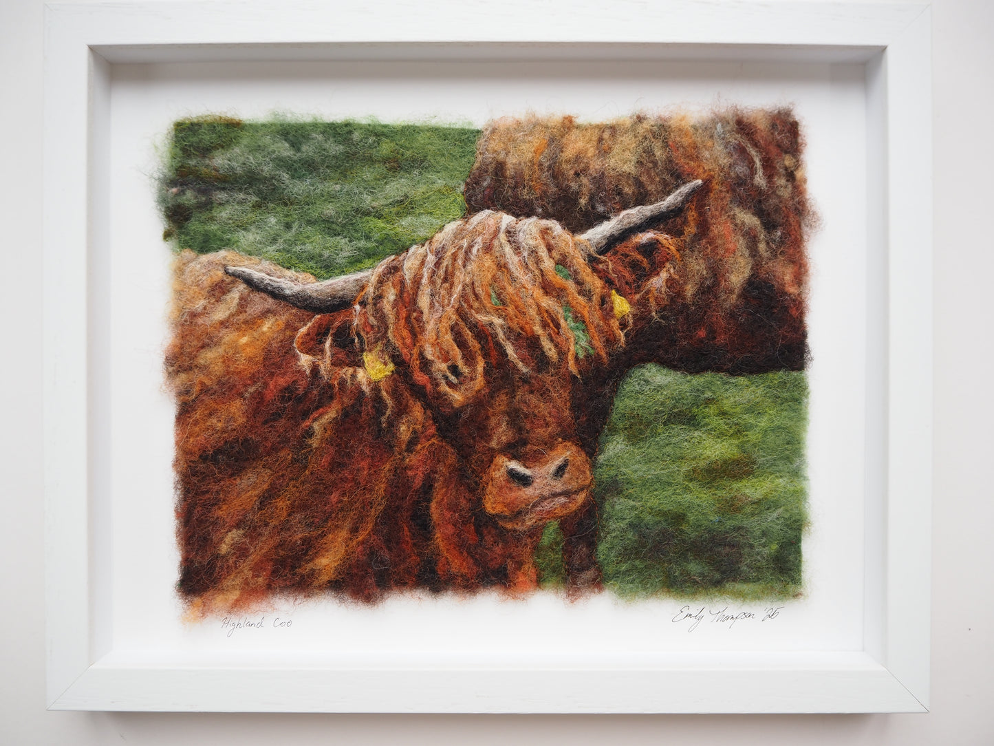 Highland Cow - Original needle felted artwork