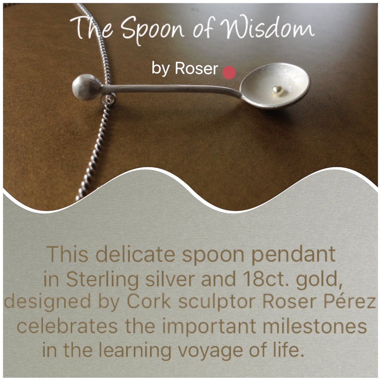 A Grain of Wisdom Spoon Pendant