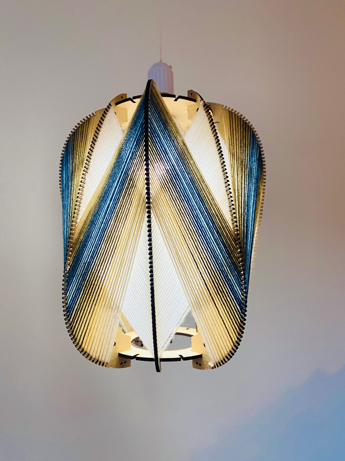 Ocean Mist & Creamy White Lampshade