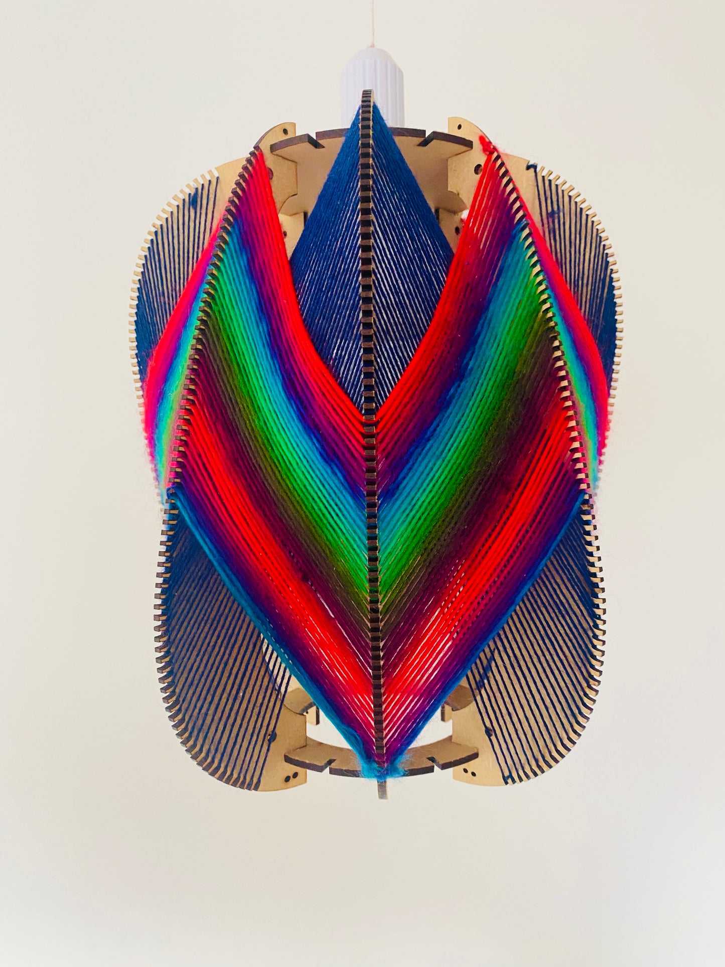 Retro Rainbow & Navy Blue Lampshade