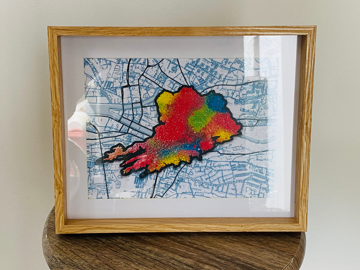Cork County Map with Cork City Map Framed Art print - by Shady