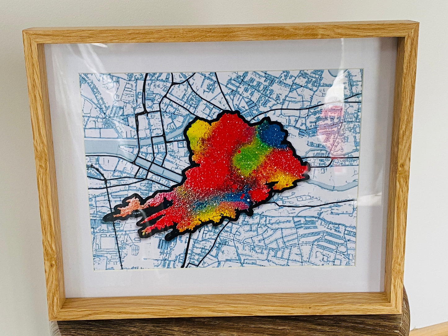 Cork County Map with Cork City Map Framed Art print - by Shady