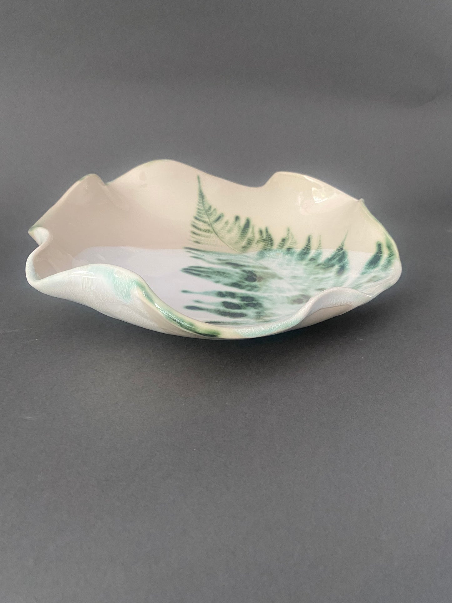 Ceramic fern bowl