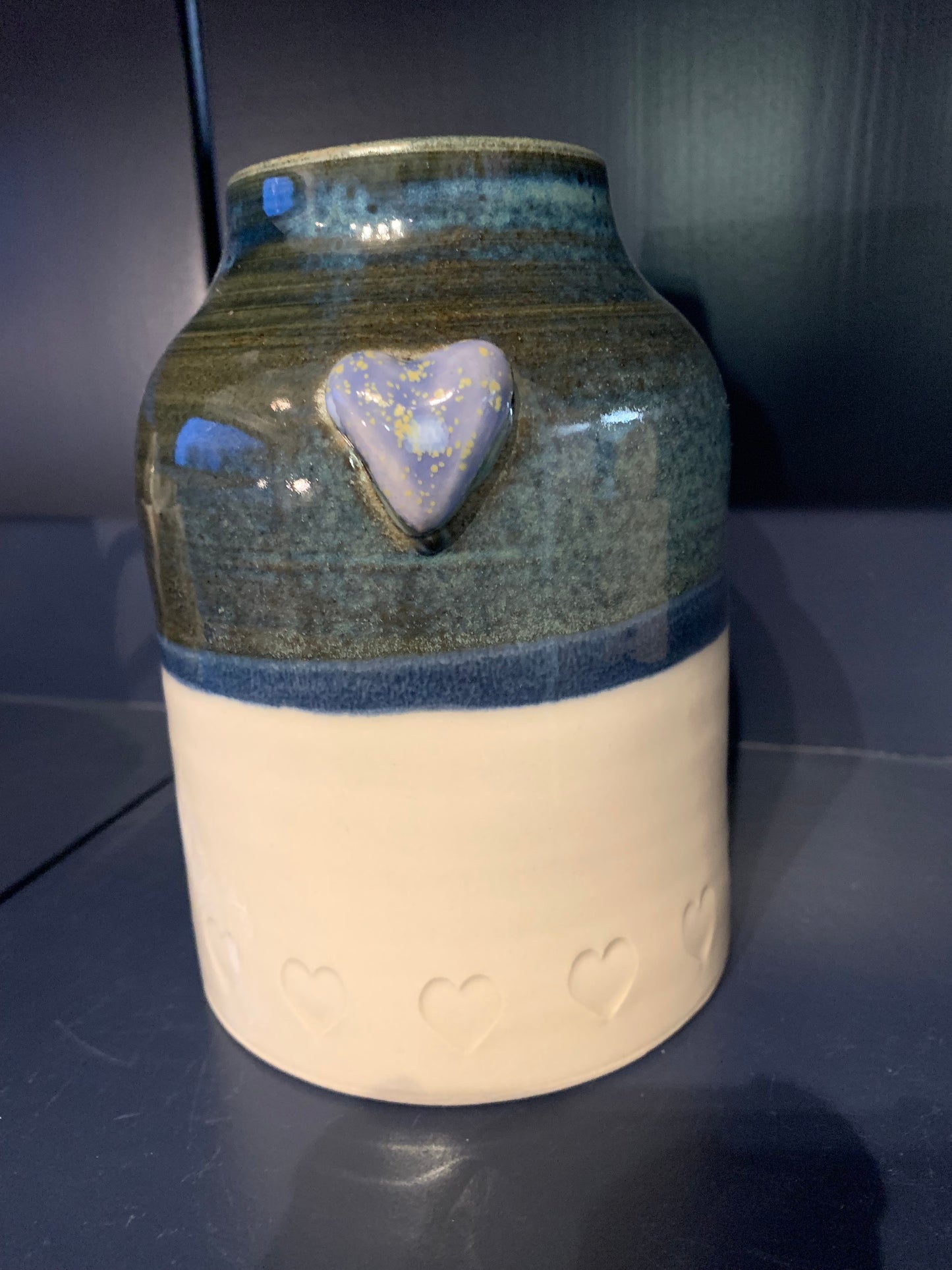 Hand crafted heart vase