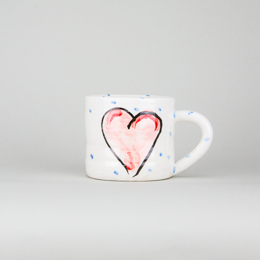 Large Hand Painted Grá Heart Mug - H28