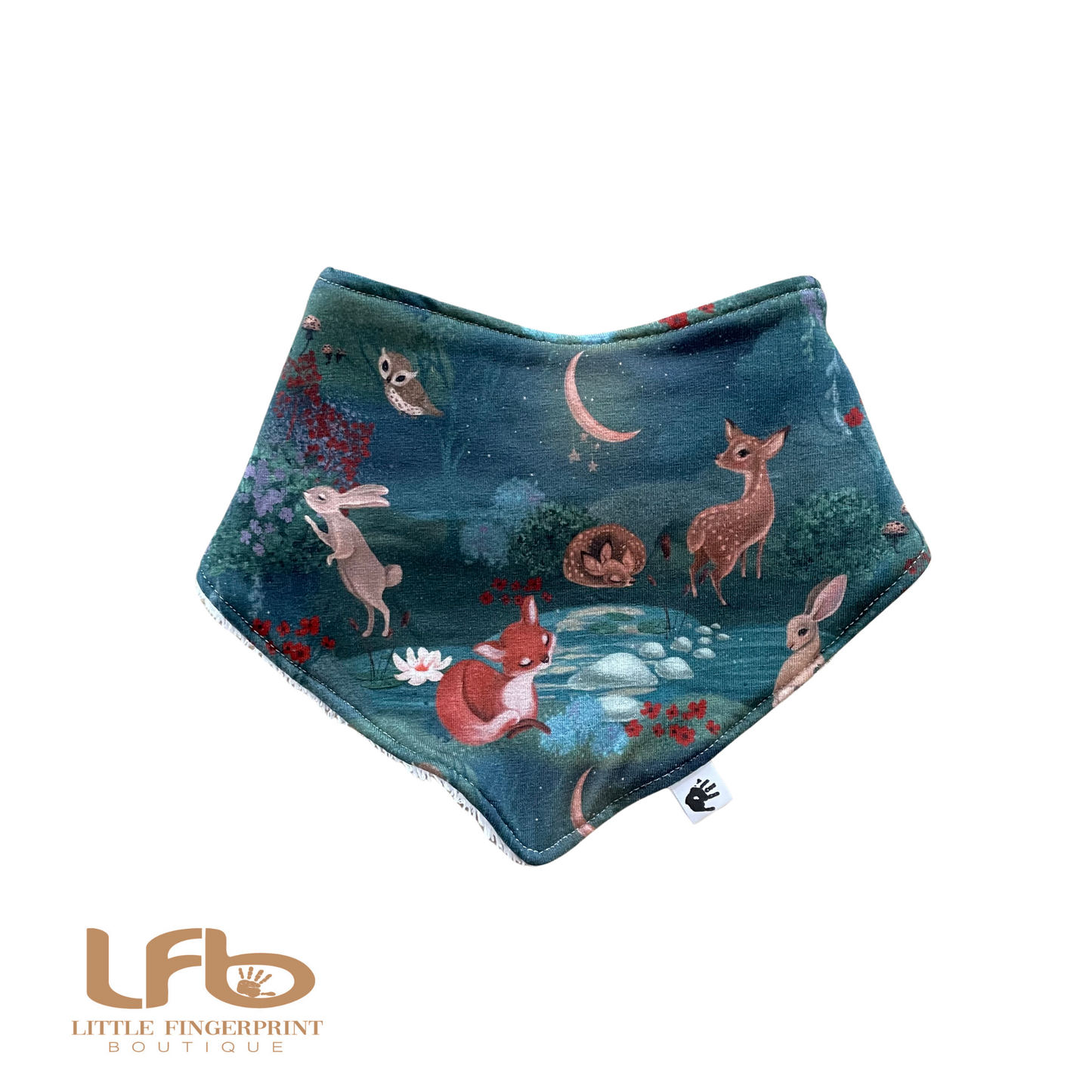 Forest Animal print - Baby Bandana Bib โ Absorbent Dribble Bib for Teething Babies (0-24 Months)