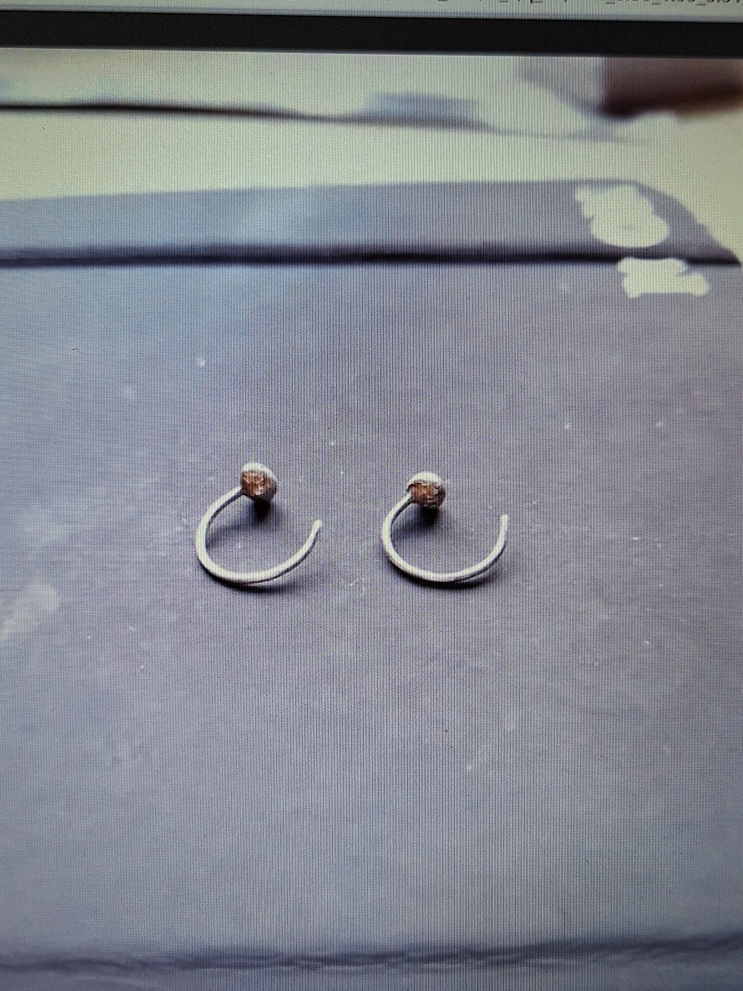 Sterling Silver Open Huggies