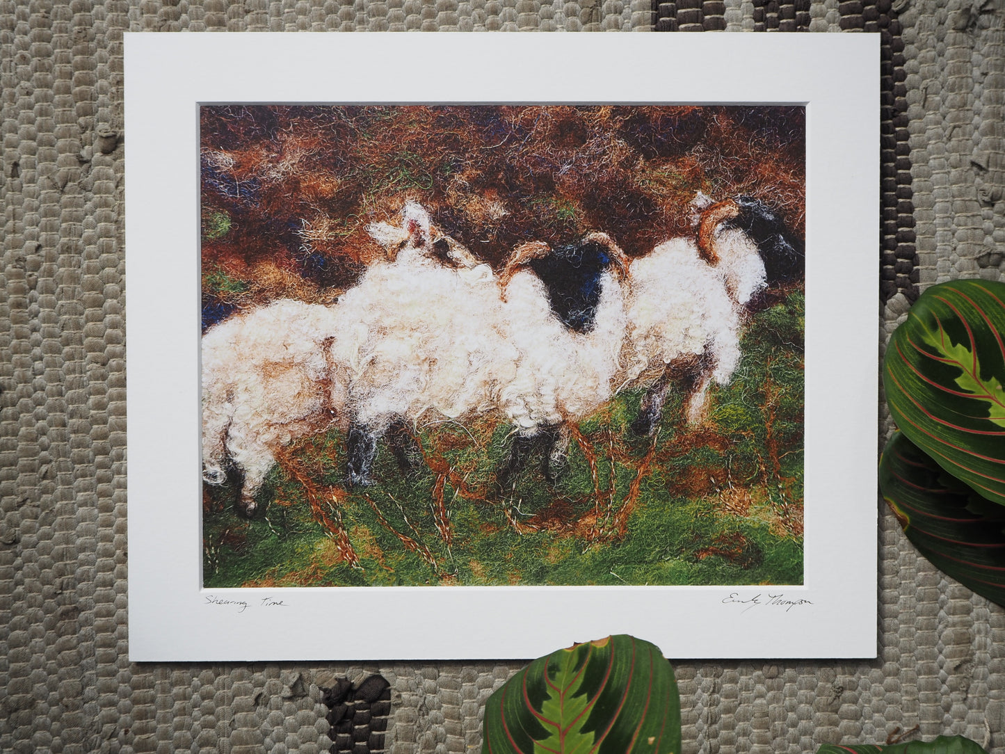 Shearing Time (Print of Needle Felted Original)