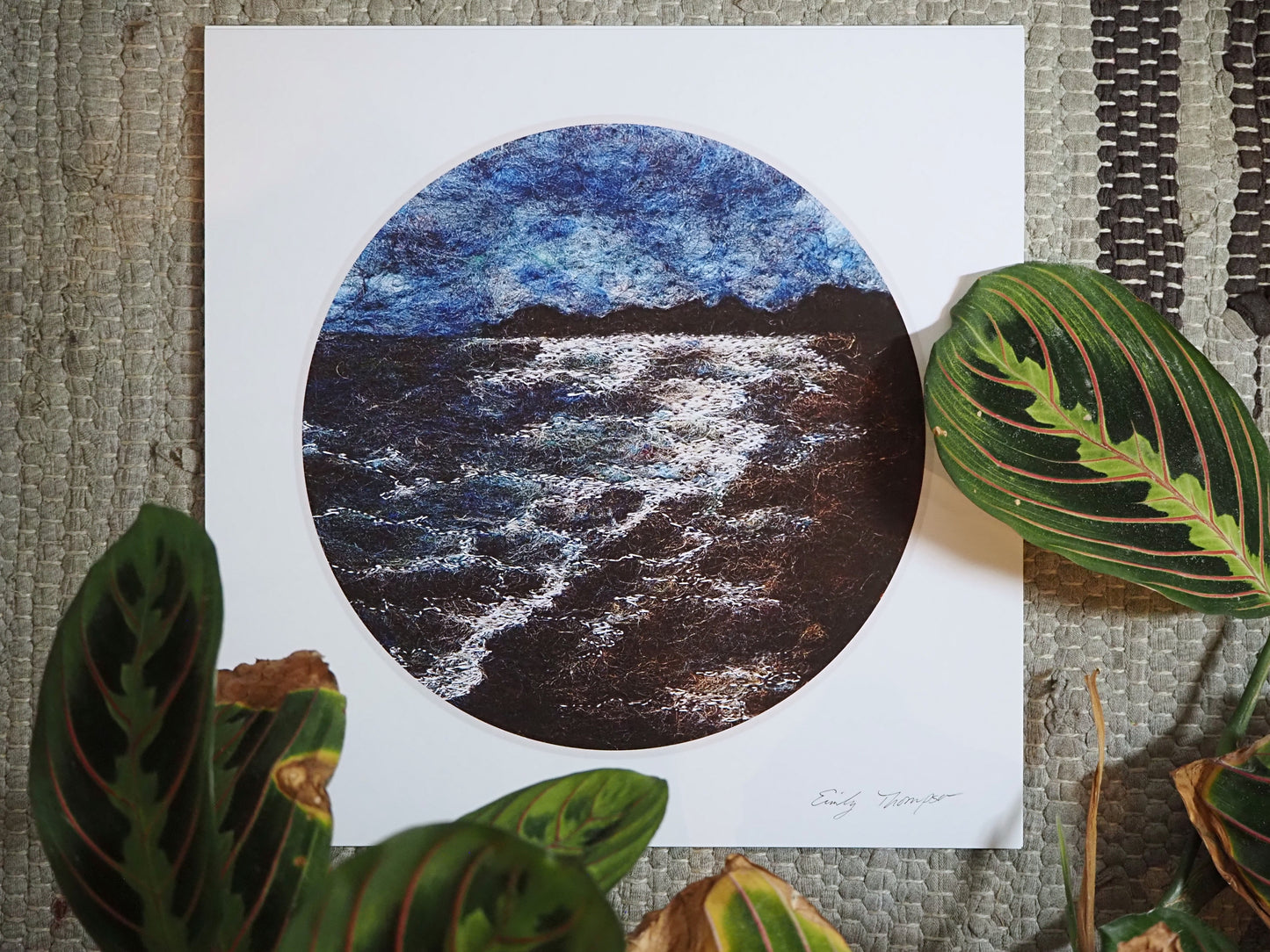 Inch Beach (Print of Needle Felted Original)