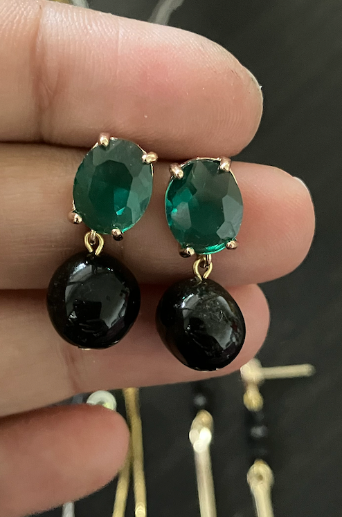 Green Crystal Drops | Obsidian | Protection
