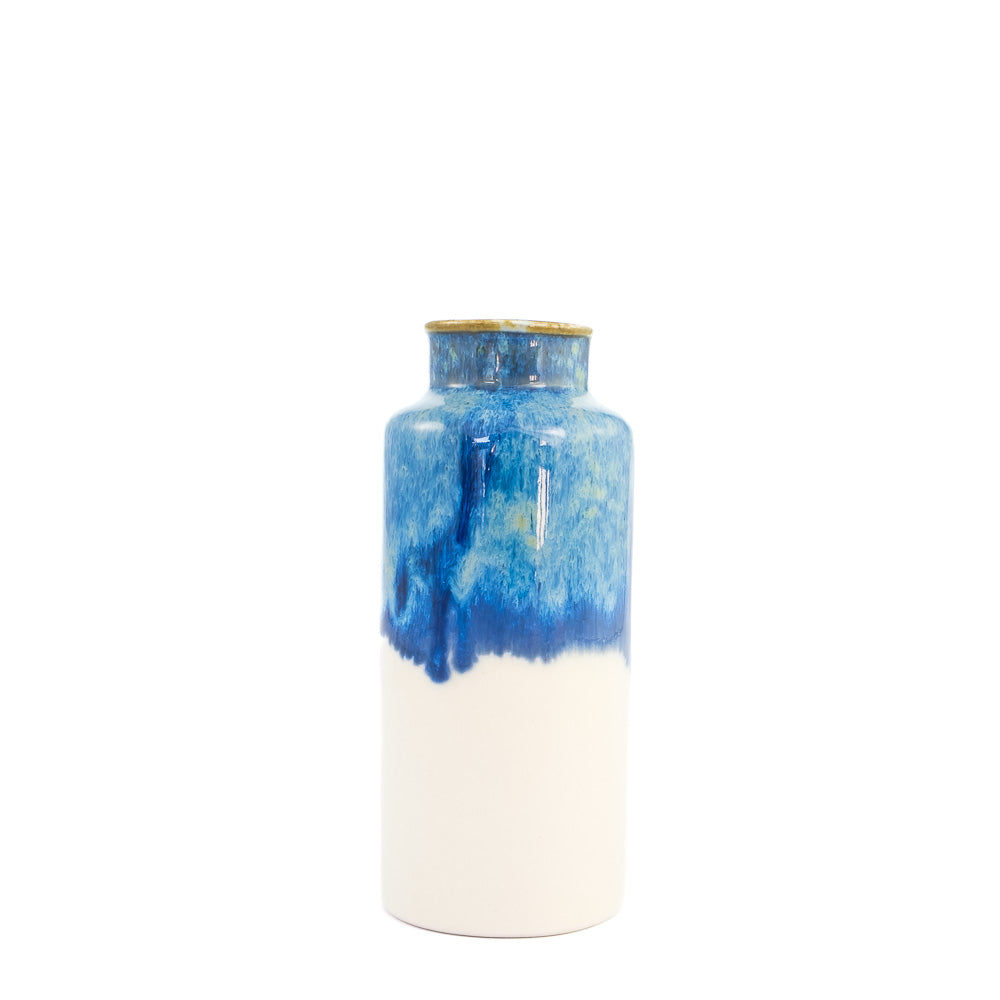 Ceramic Vase Round Aqua Design