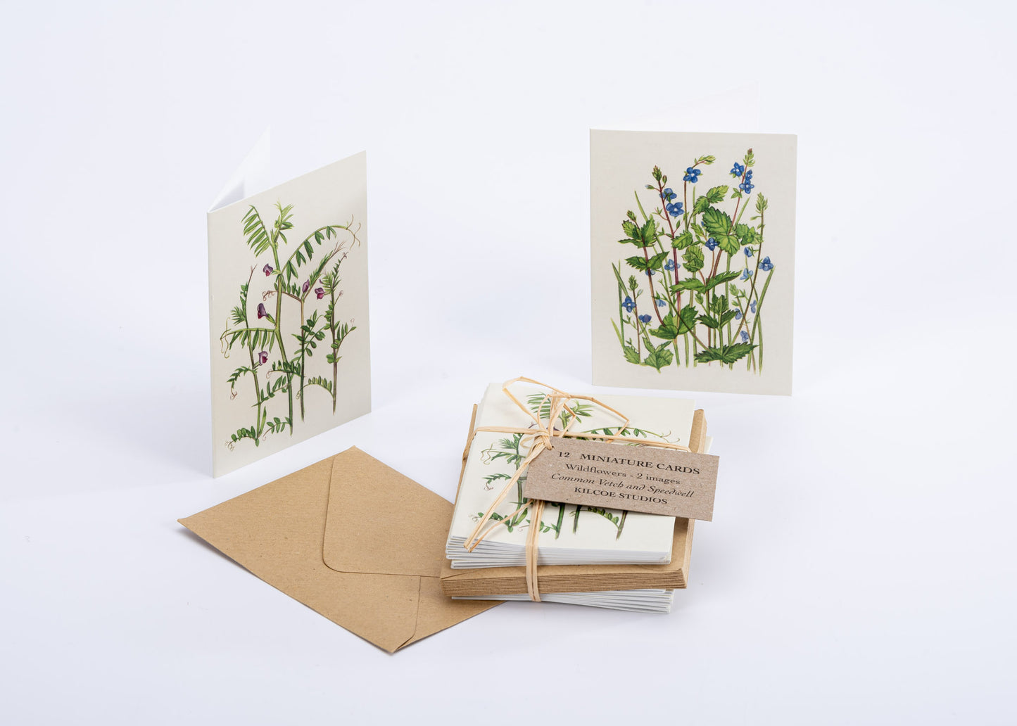 Mini Wildflower Card Pack - Common Vetch & Speedwell