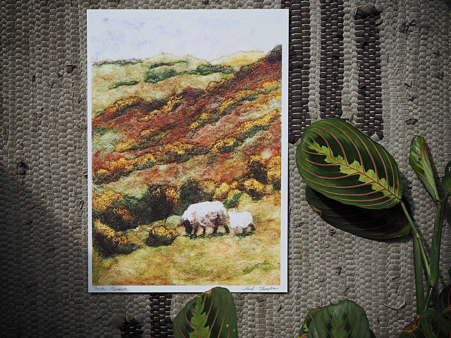 Tender Moments (Print of Needle Felted Original