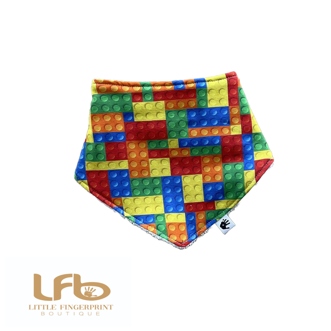 Build Cubes - Baby Bandana Bib โ Absorbent Dribble Bib