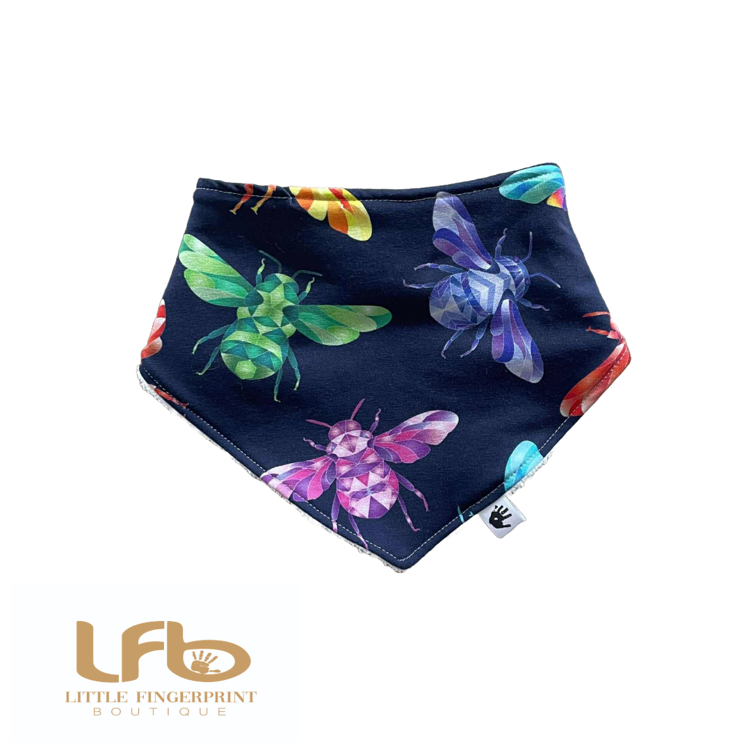 Bee Rainbow - Baby Bandana Bib โ Absorbent Dribble Bib