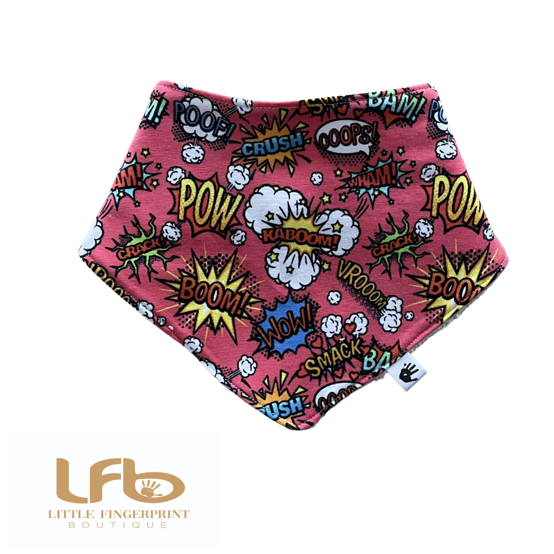 Pink Graffiti - Baby Bandana Bib โ Absorbent Dribble Bib