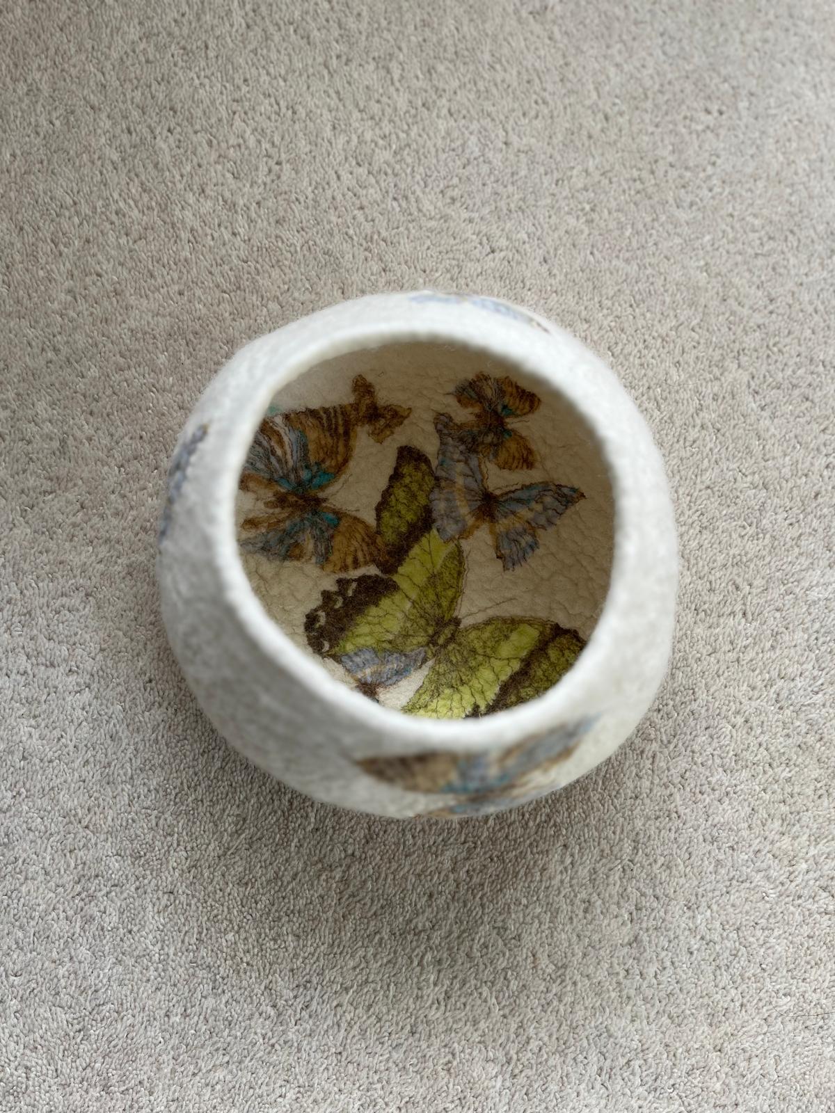 Felted Bowl Butterflies