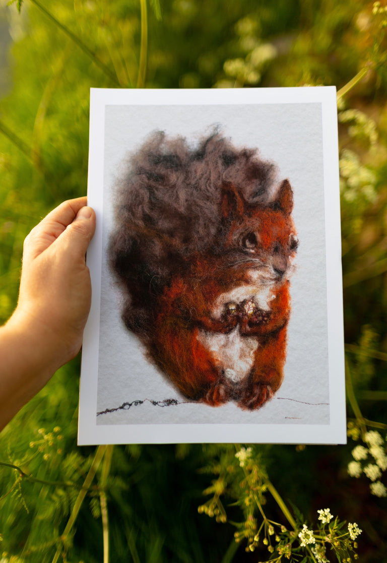 Little Red Squirrel Print