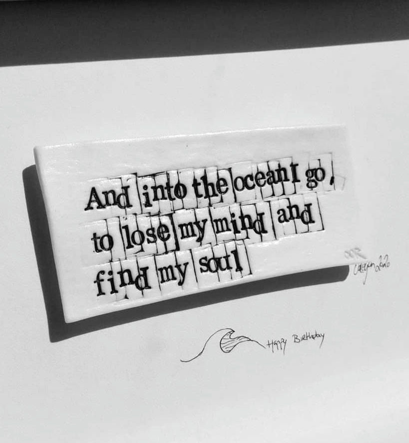 'Into the ocean I go'