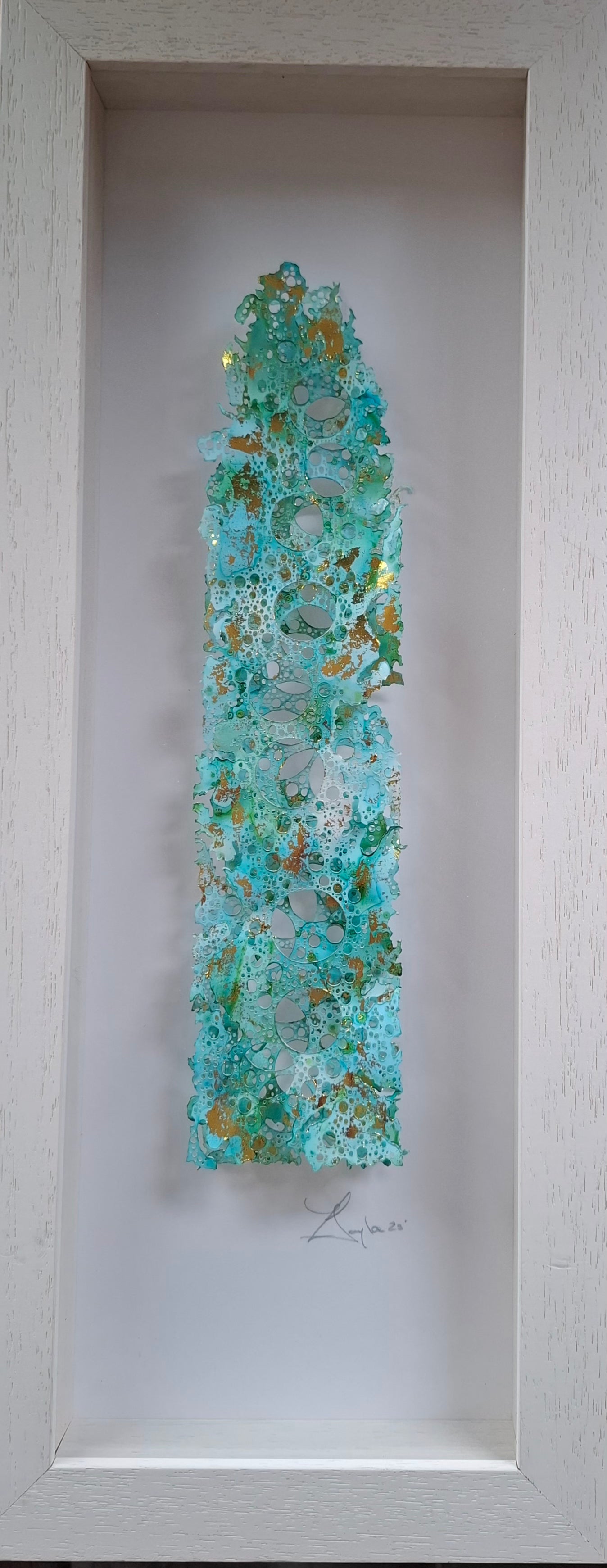 Medium Rectangle - Turquoise and Gold