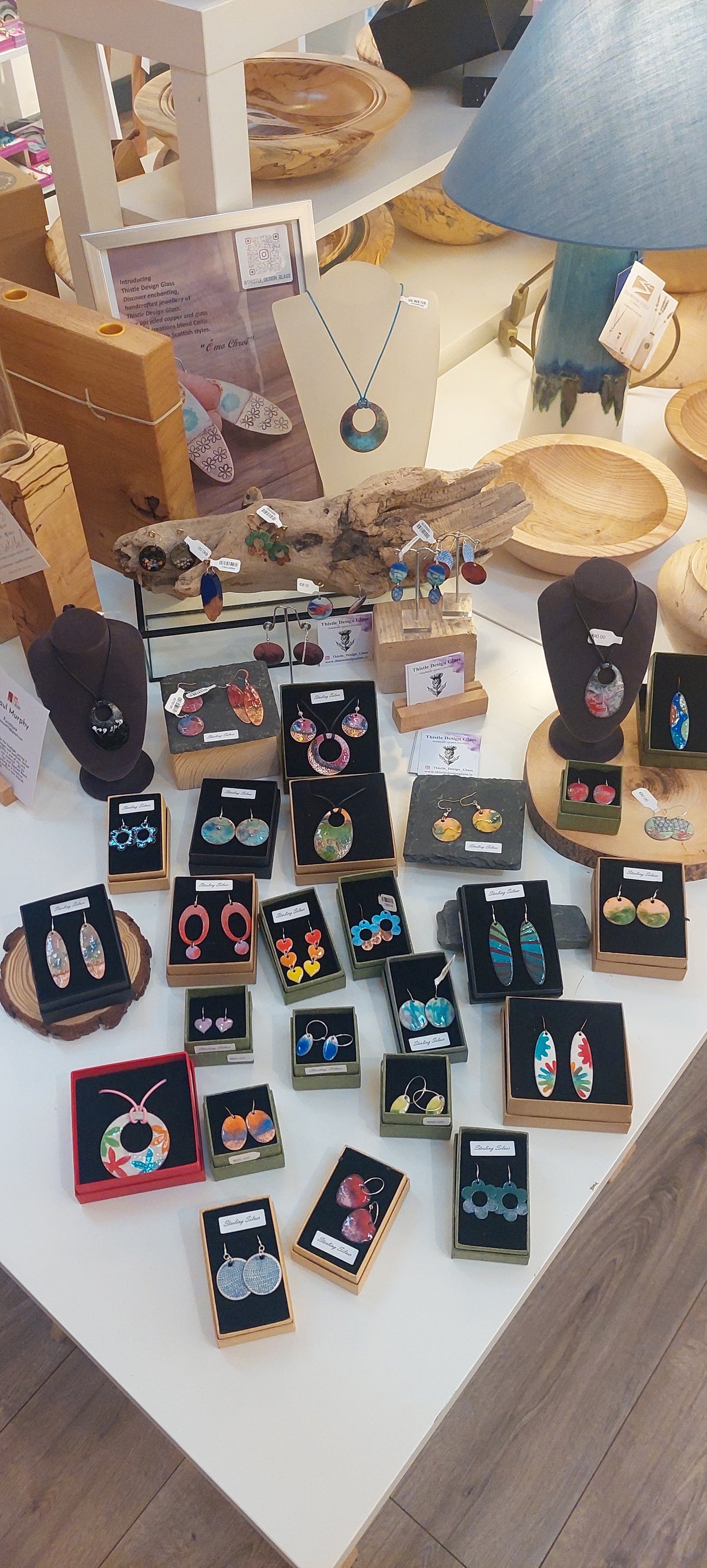 Large Enamel Earrings Various