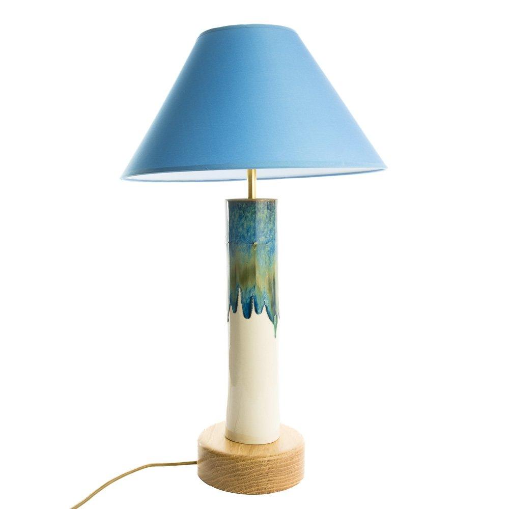 Ceramic Lamp: Aqua Design"