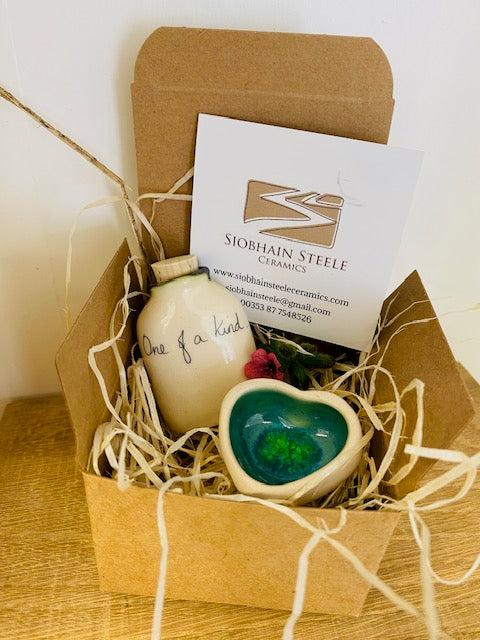 Message on a bottle + Small open heart: One of a kind