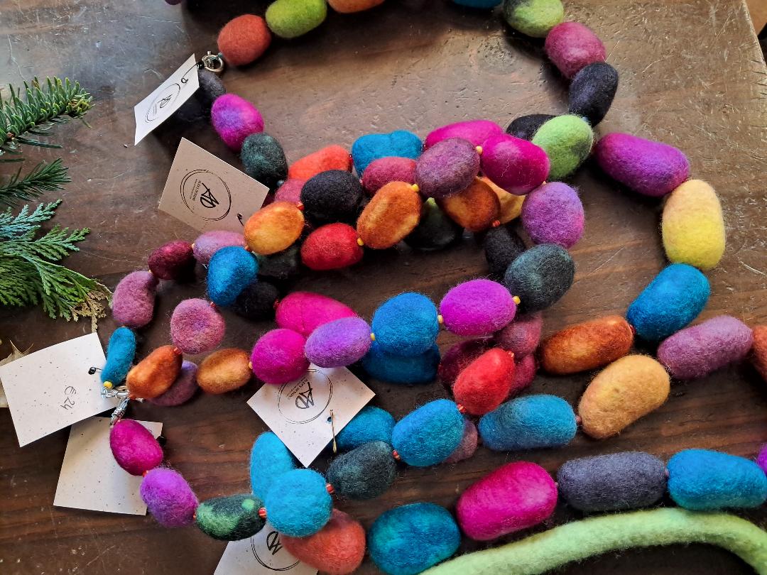 Felt necklaces