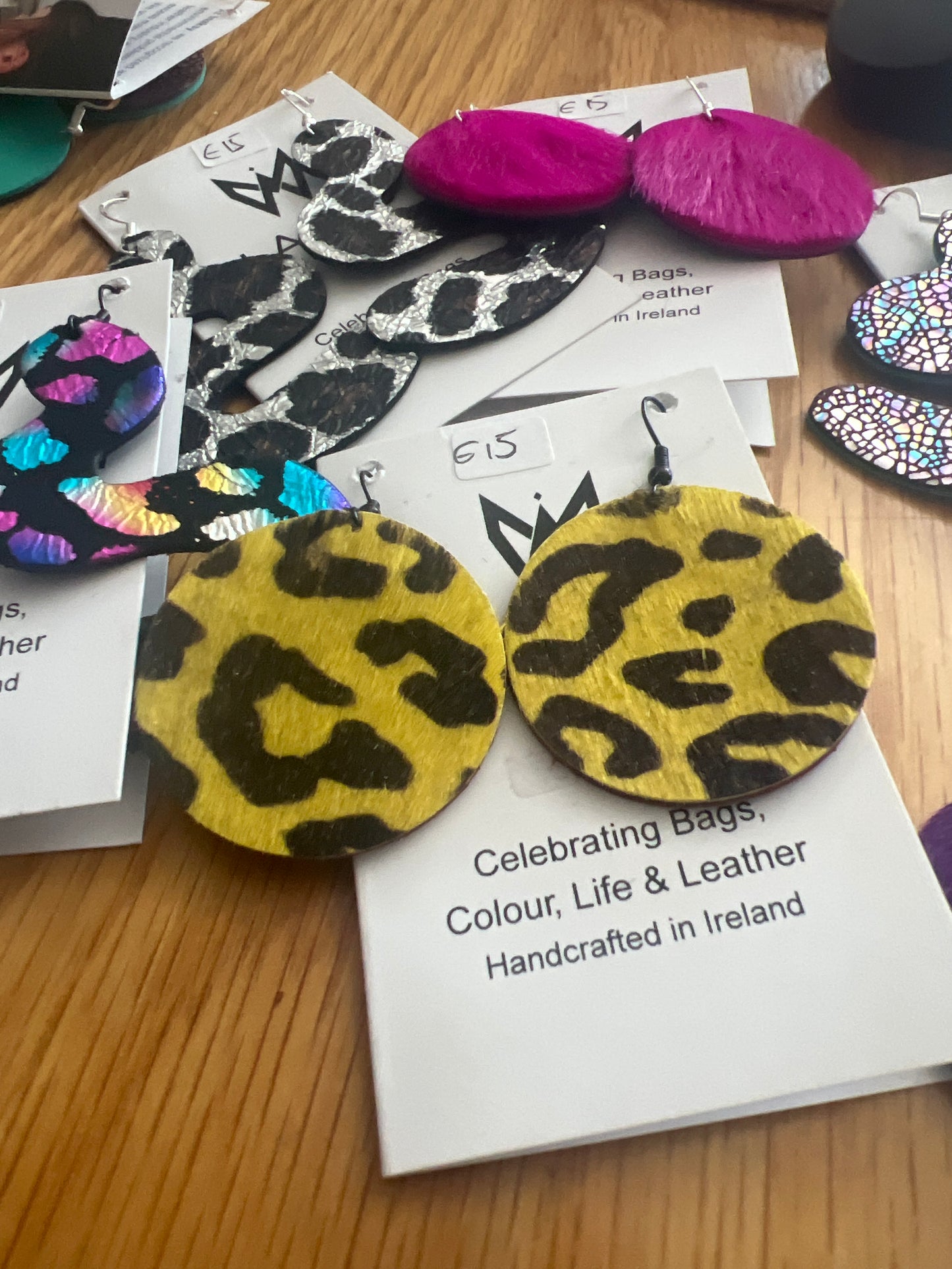 Leather earrings