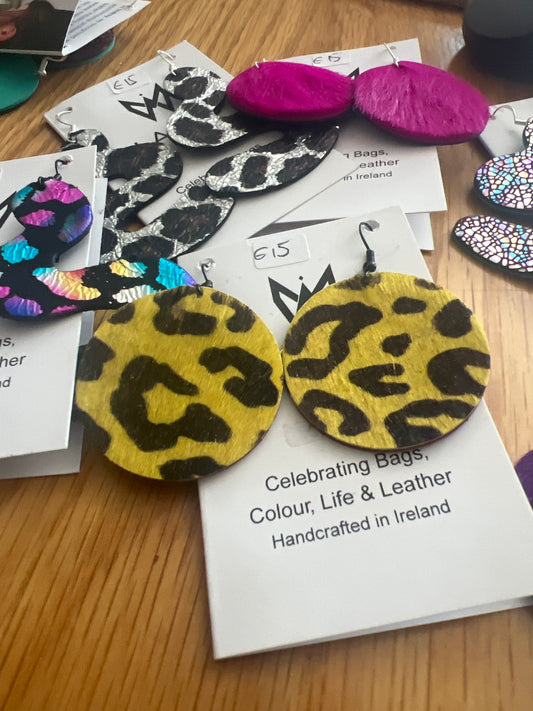 Leather earrings