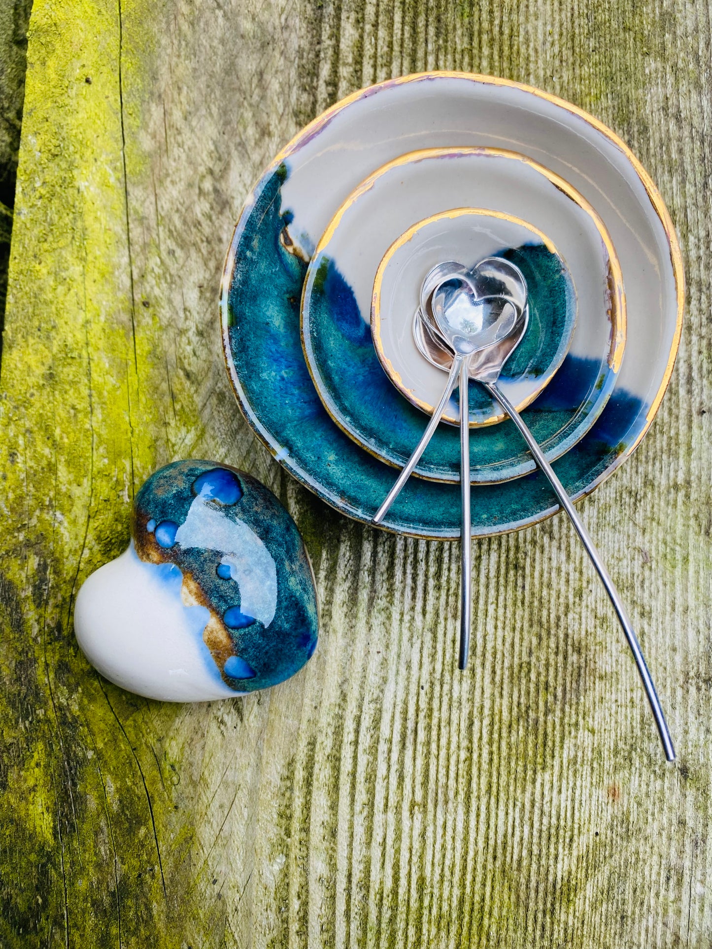 Serendipity Heart with Gold lustre