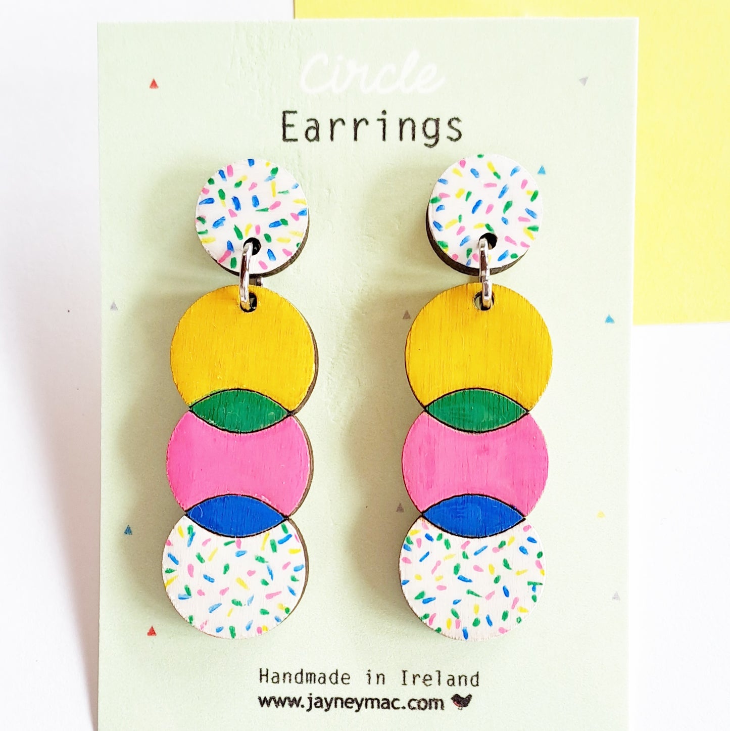 Long circle dangle earrings