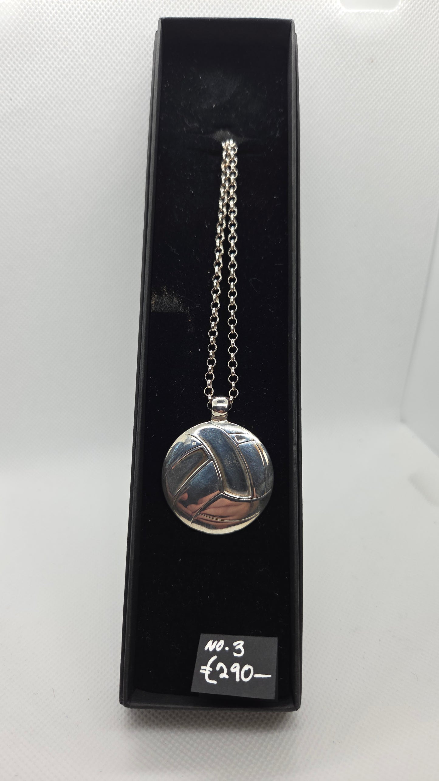 'Leap of Faith' 2-sided solid stg. silver GAA pendant