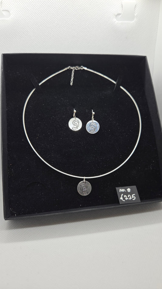 Stg. Silver 'Mother and Child' Set