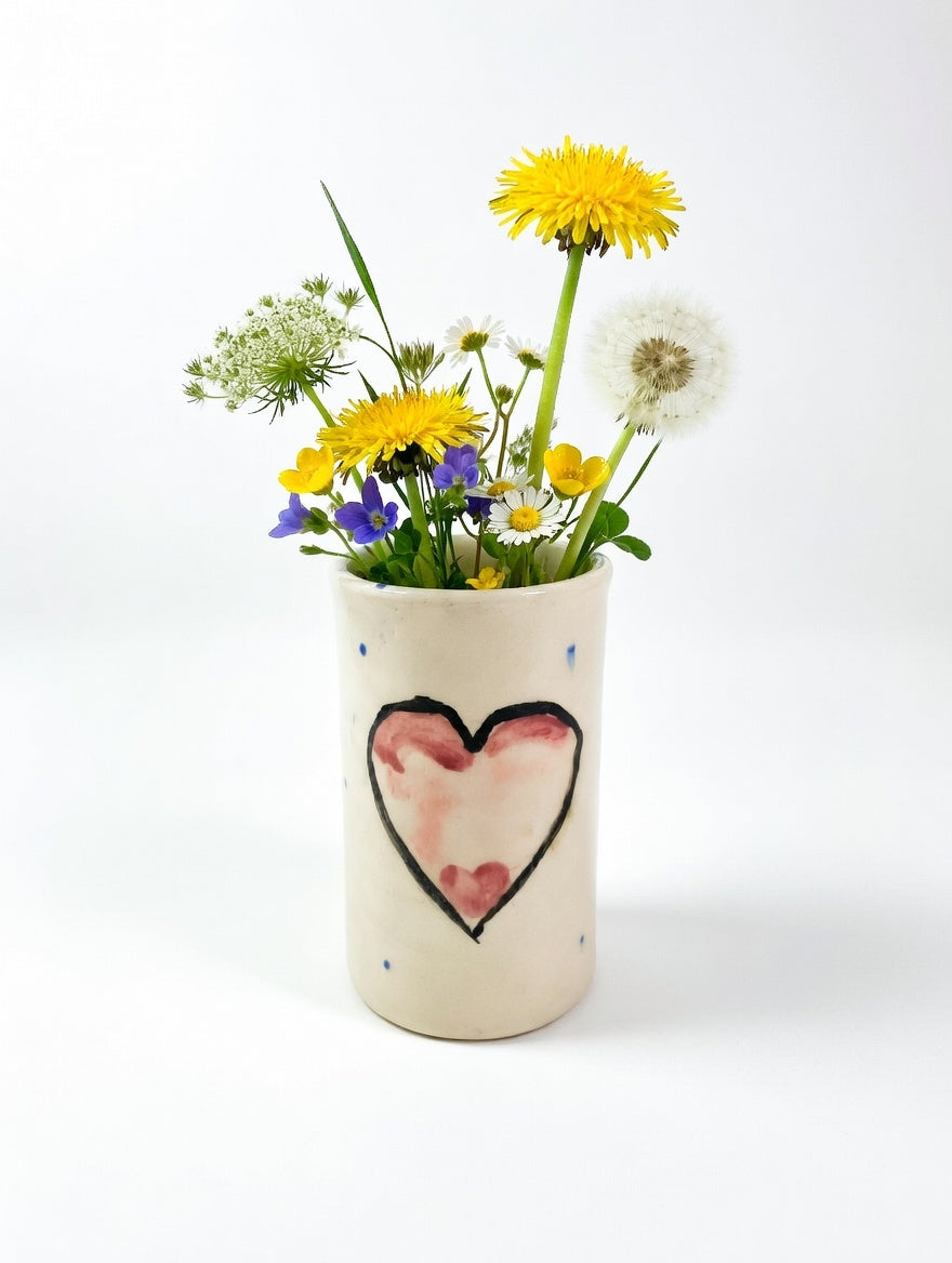 Handmade Bud Vase – Grá Heart Irish Pottery Design
