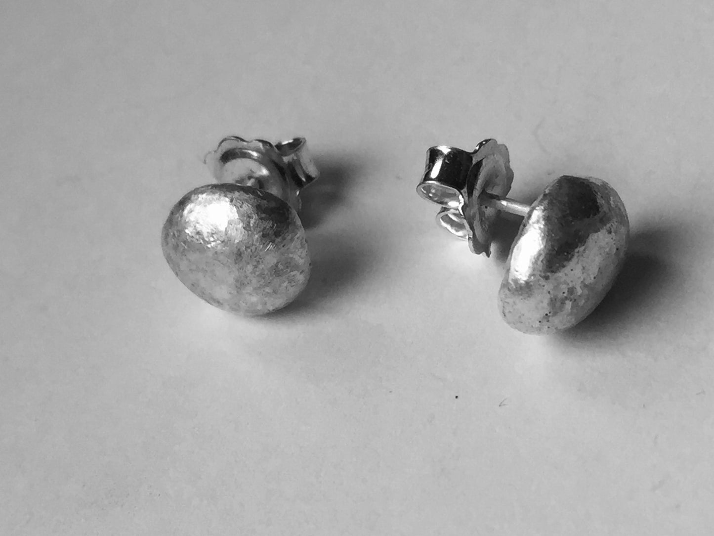 Silver Pebble Earrings