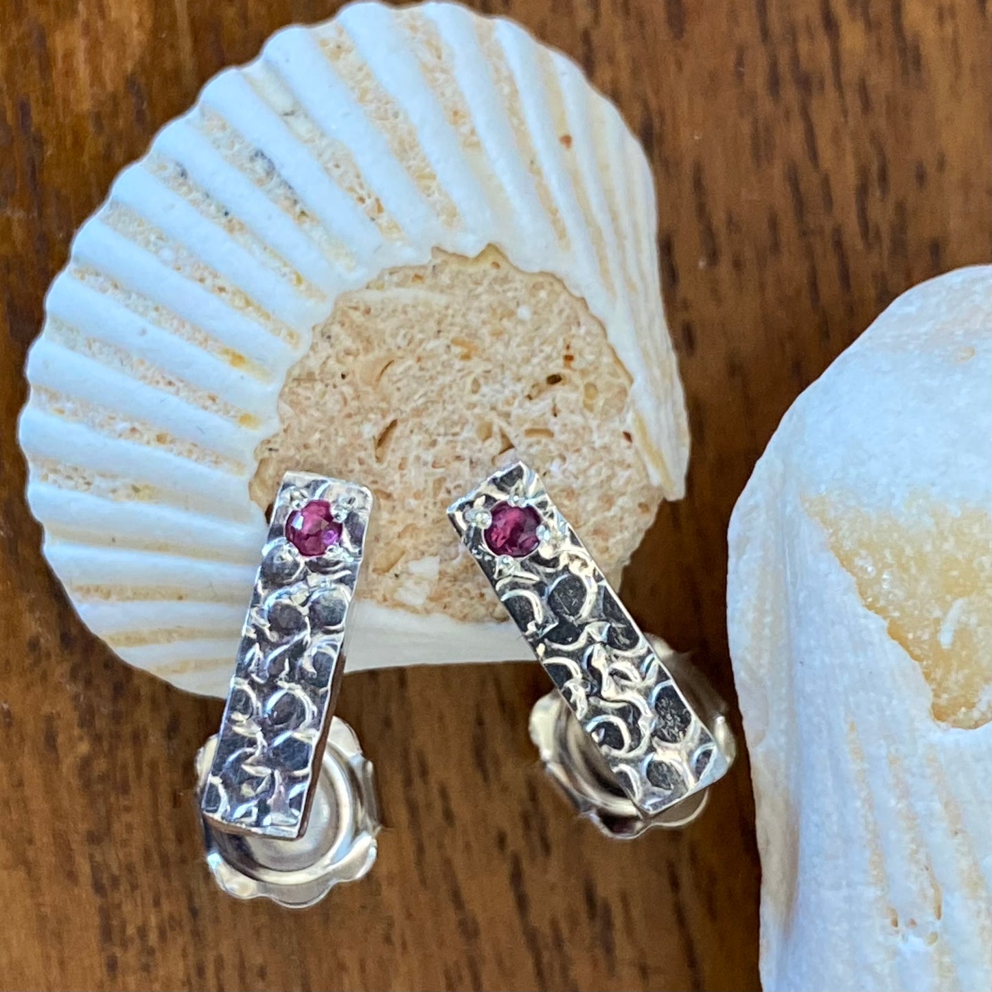 Ruby Stem Earrings