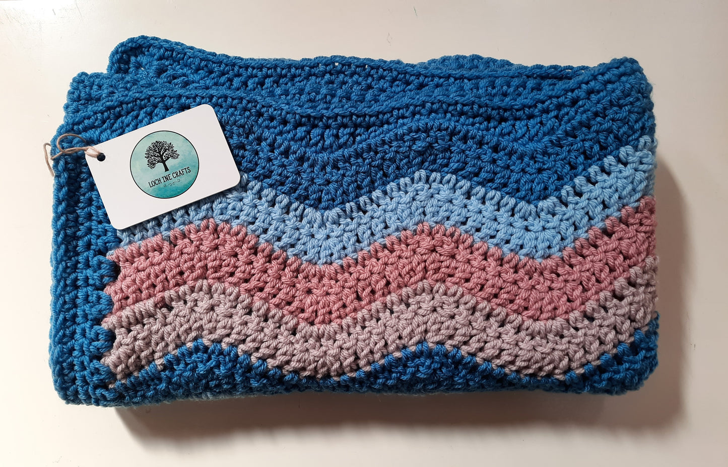 Crochet chunky baby blanket - Ocean