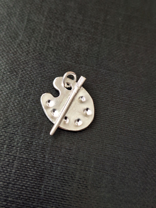 Sterling Silver Paint Palette Necklace