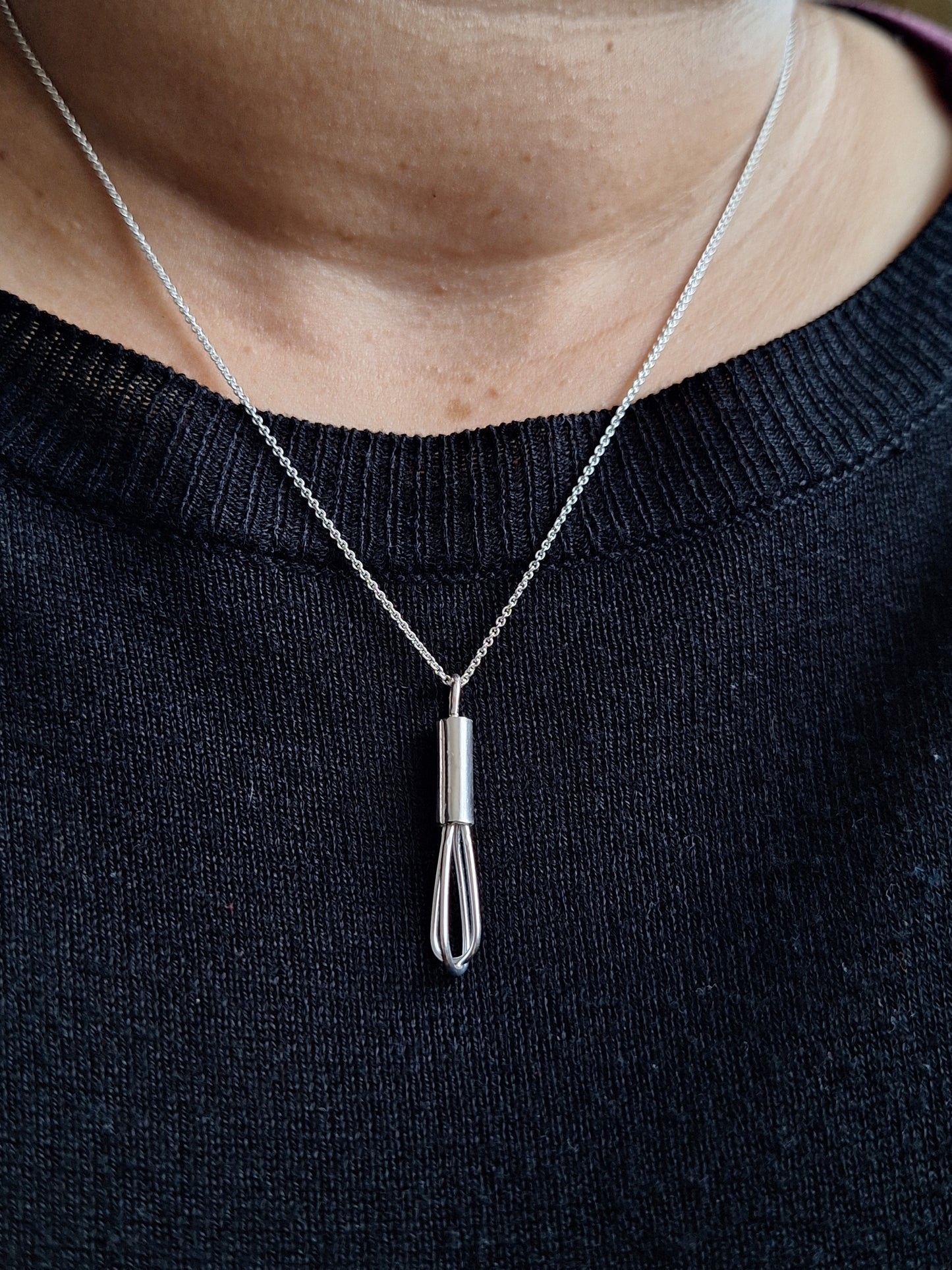 Sterling Silver Whisk Pendant