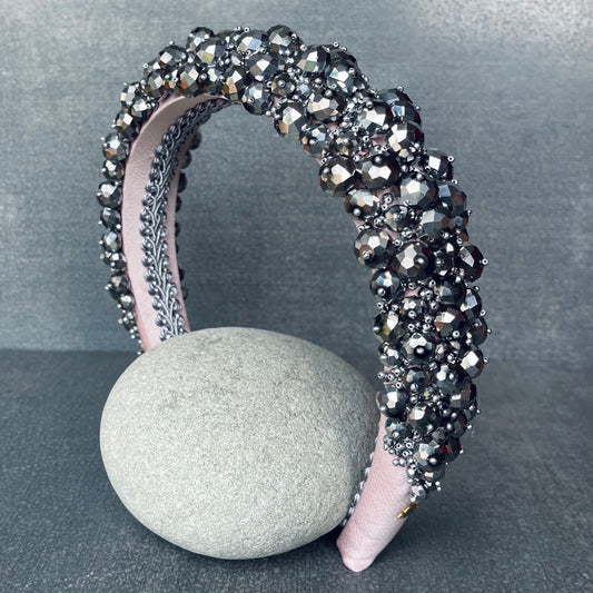 Silver and Dusty Pink Hairband