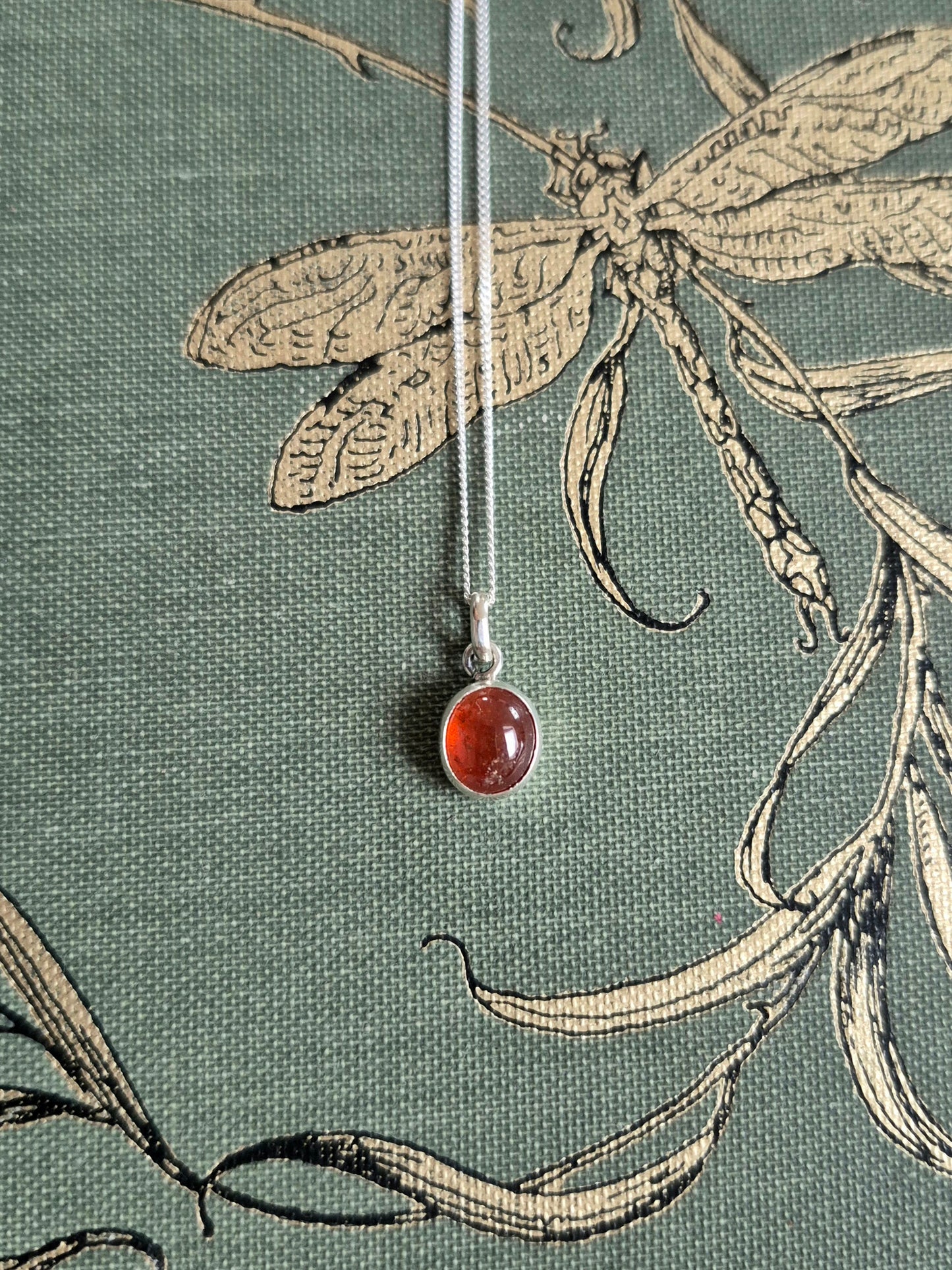 Orange garnet pendant